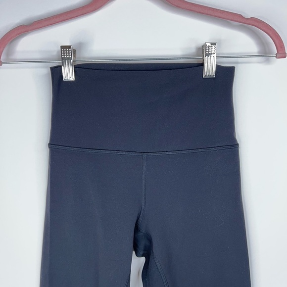 Lululemon Align Crop Leggings Black High Rise Soft Lightweight Athleisure Size 4 - Picture 2 of 11